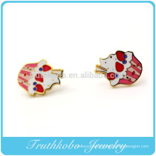 TKB-E0015 New Chritmas Epoxy Mr.cat 316l stainless steel navel belly button earring